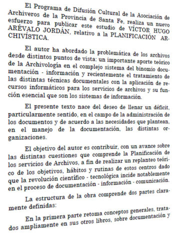 Planificación General de Archivos Víctor Hugo Arévalo Jordán