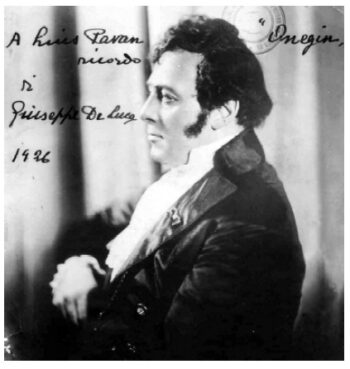 Giusseppe De Luca, artista de ópera italiana. 1926. (Museo de la Ciudad).